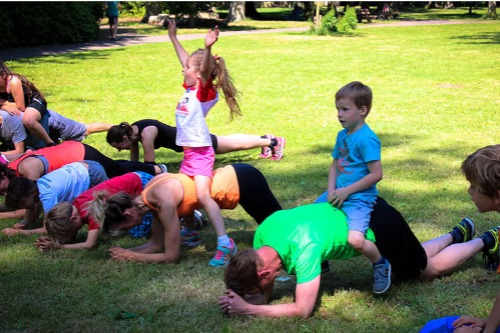 Sportende kinderen