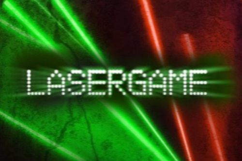laserstralen met de tekst lasergame