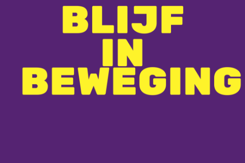 tekst blijf in beweging