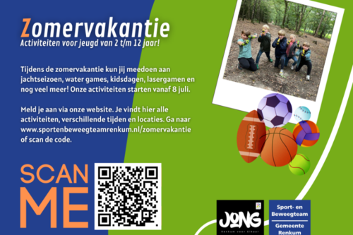 Achterzijde zomervakantie flyer