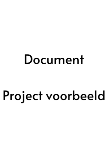 Voorbeeld-projectplan