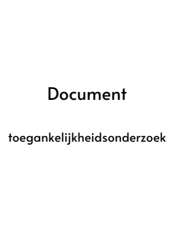 Document toegankelijkheidsonderzoek