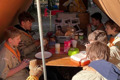 Scouts op kamp